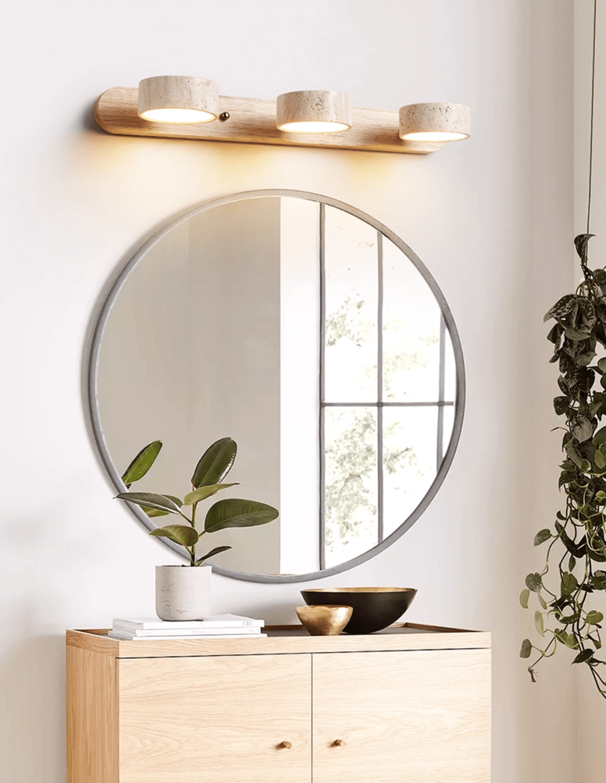 Travertine Duo Wall Light