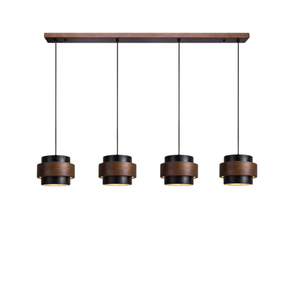 Black Travertine Pendant Light