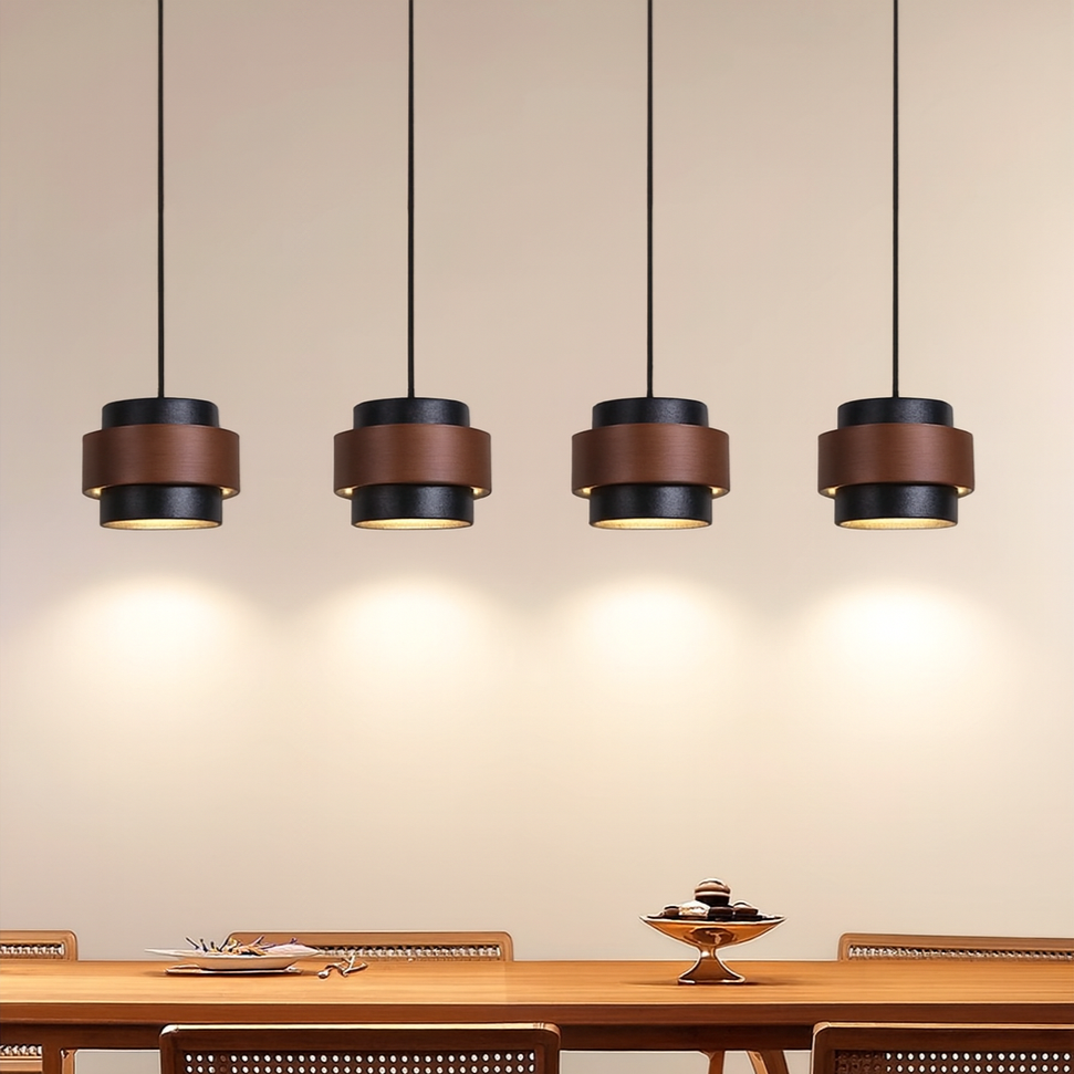 Black Travertine Pendant Light