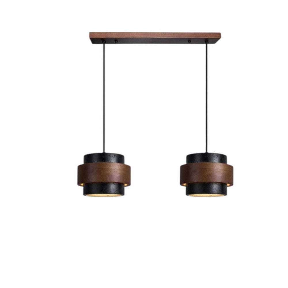 Black Travertine Pendant Light