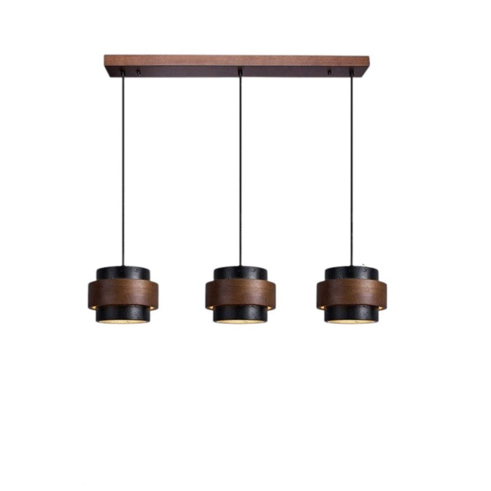 Black Travertine Pendant Light