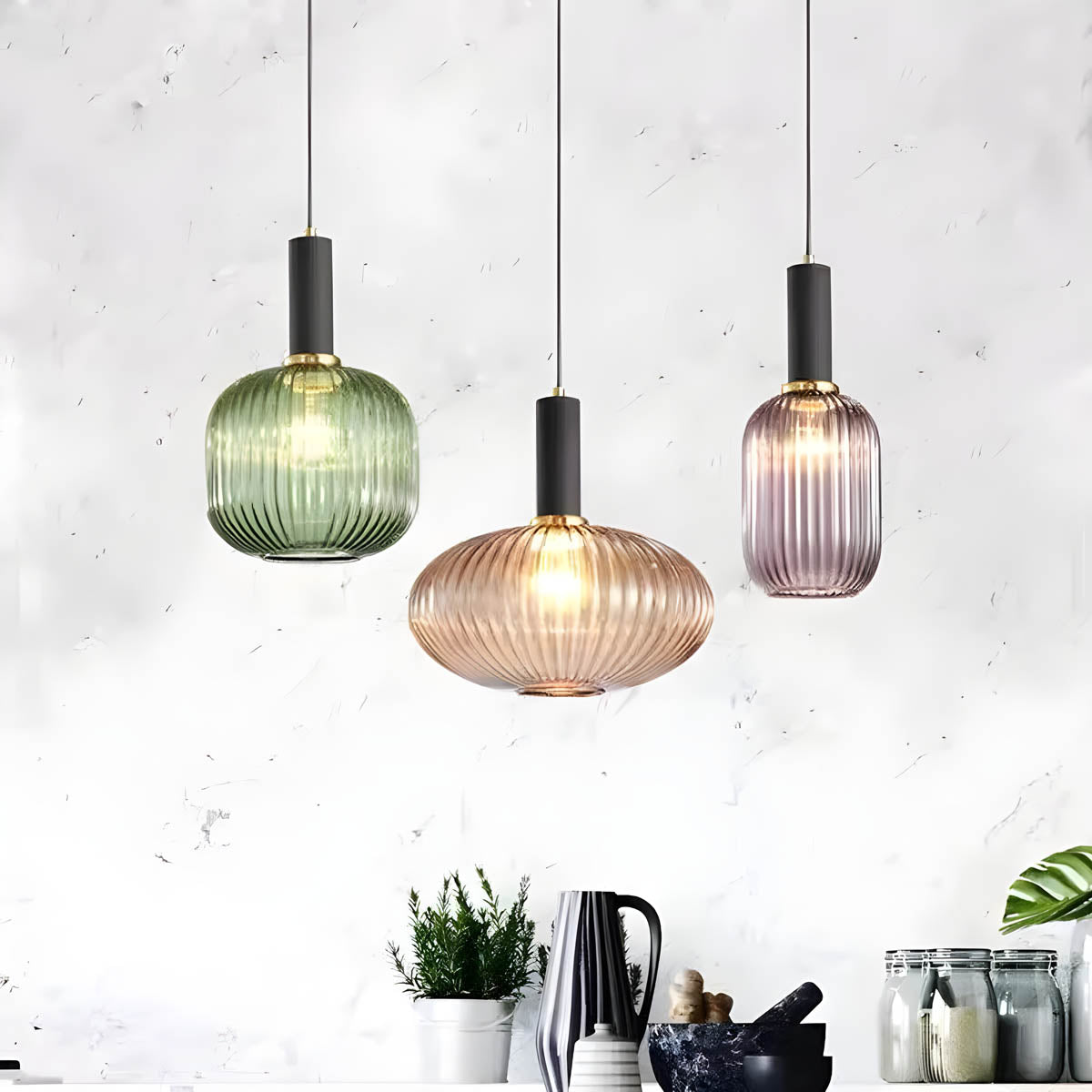 Hanos Colored Glass Pendant Light
